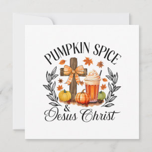 Pumpkin Gewürz und Jesus Christus Cross Pumpkin Ch Einladung