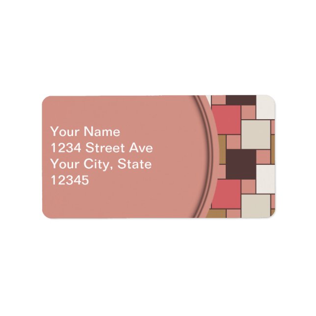 Pumpkin Gewürz Weave Muster Adressaufkleber (Vorne)