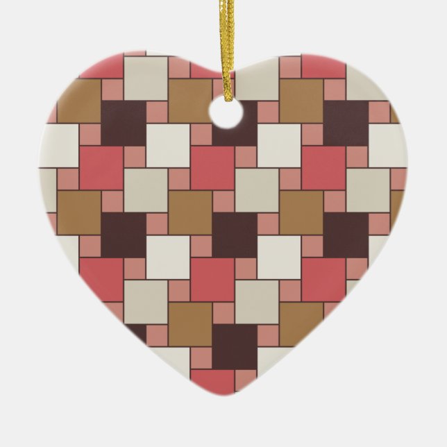 Pumpkin Gewürz Weave Muster Keramik Ornament (Vorne)