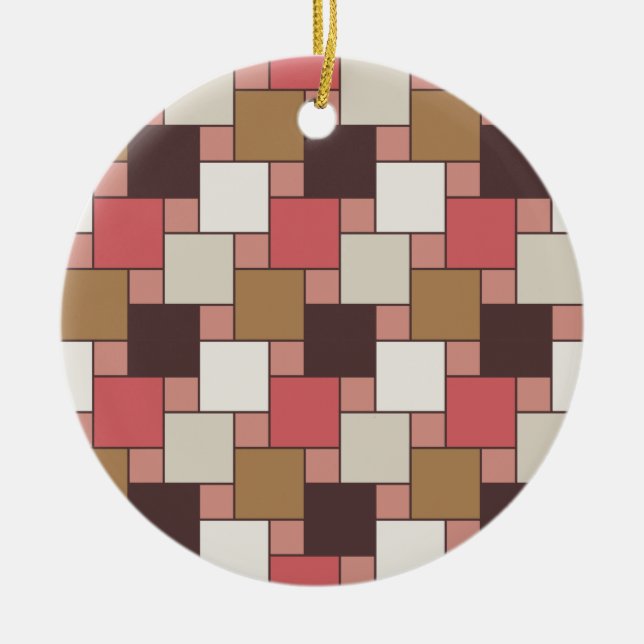 Pumpkin Gewürz Weave Muster Keramikornament (Vorne)