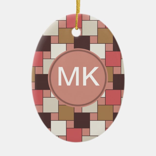 Pumpkin Gewürz Weave Muster Keramikornament (Vorne)