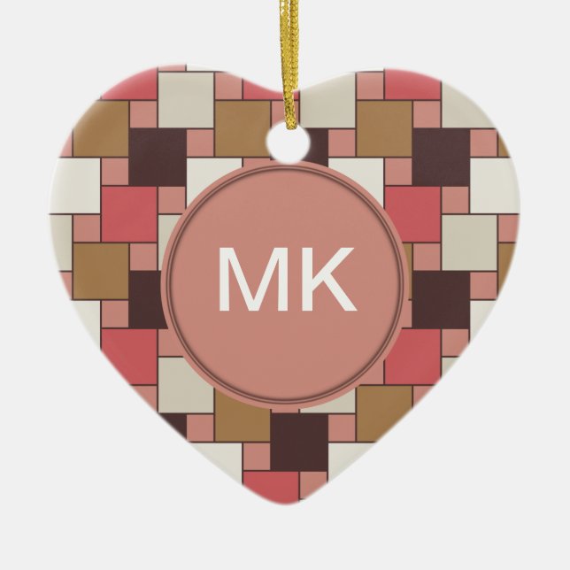 Pumpkin Gewürz Weave Muster Keramikornament (Vorne)