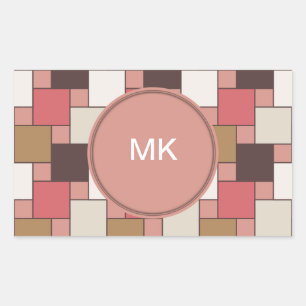 Pumpkin Gewürz Weave Muster Rechteckiger Aufkleber