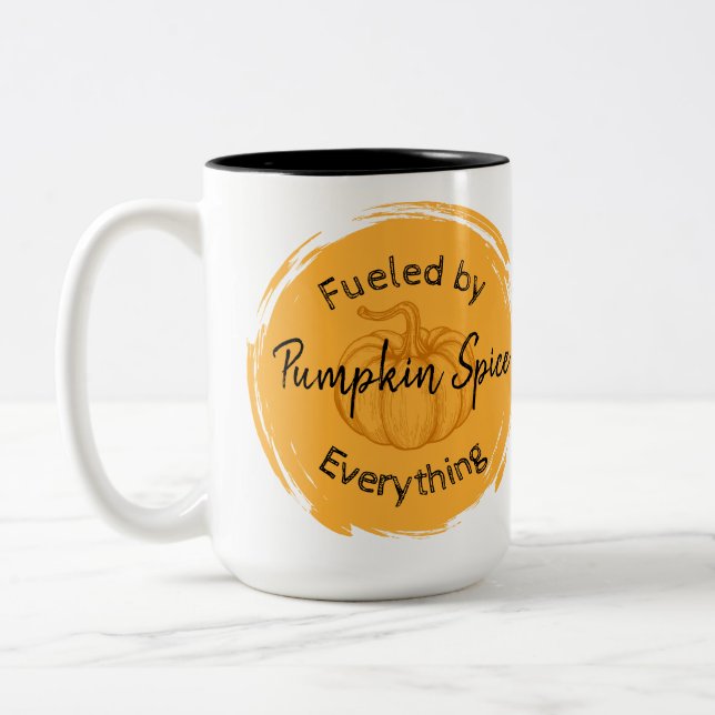 Pumpkin Gewürz Zwei-Tone-Kaffee-Tasse Zweifarbige Tasse (Links)