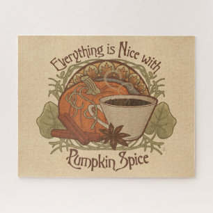 Pumpkin Gewürzcoffee Art Nouveau Inspiriertes Desi Puzzle