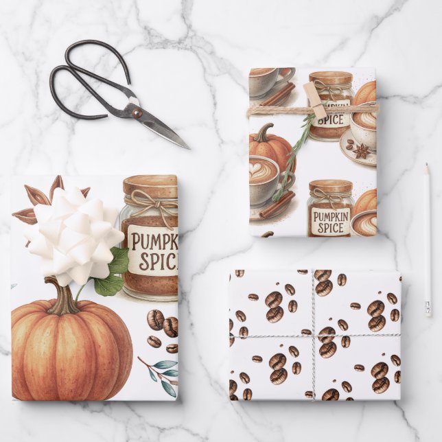 Pumpkin Gewürzcreme Geschenkpapier Set (Vorderseite)