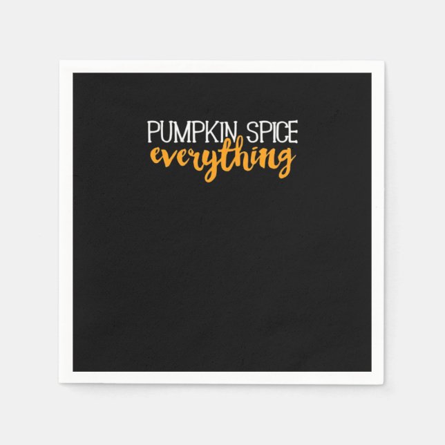 Pumpkin Gewürze Alles Herbst Herbst Jahreszeit Ess Serviette (Vorderseite)