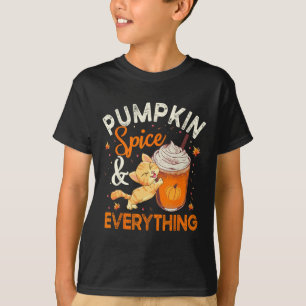 Pumpkin Gewürze alles Katze Lover Niedlich Herbst T-Shirt