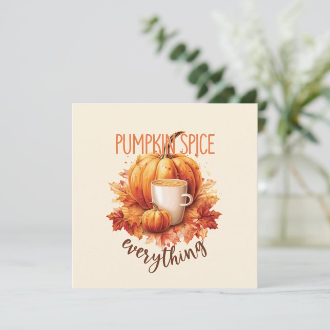 Pumpkin Gewürze alles - Latte & Herbstblätter (Stehend Vorderseite)