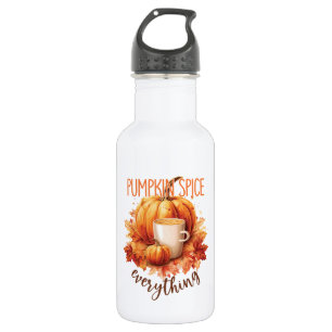Pumpkin Gewürze alles - Latte & Herbstblätter Edelstahlflasche