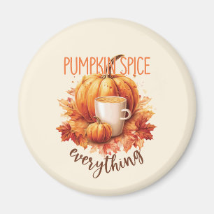 Pumpkin Gewürze alles - Latte & Herbstblätter Magnet