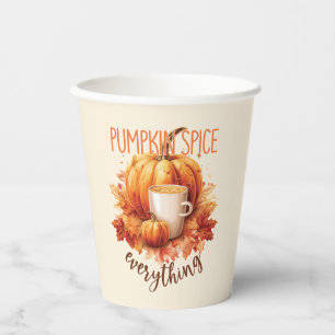 Pumpkin Gewürze alles - Latte & Herbstblätter Pappbecher