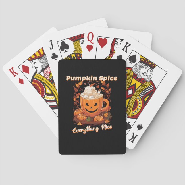 Pumpkin Gewürze alles Nice Pumpkin Gewürz-Kaffee Spielkarten (Rückseite)
