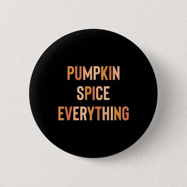Pumpkin Gewürze Alles Niedliche Fall Regenbogen Button (Vorderseite)