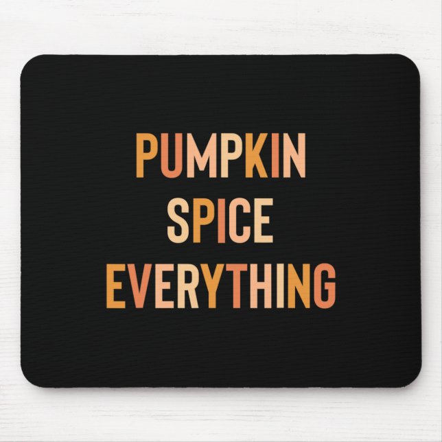 Pumpkin Gewürze Alles Niedliche Fall Regenbogen Mousepad (Vorne)