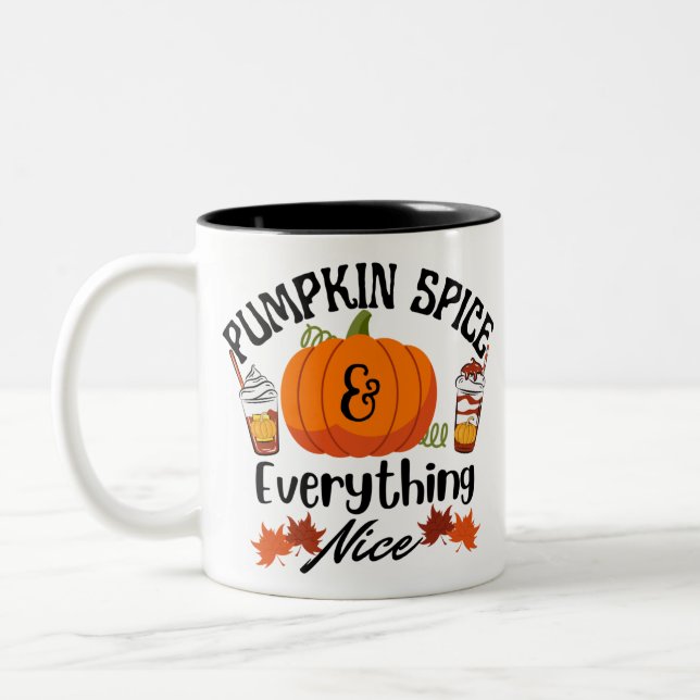 Pumpkin Gewürze alles schön Zweifarbige Tasse (Links)