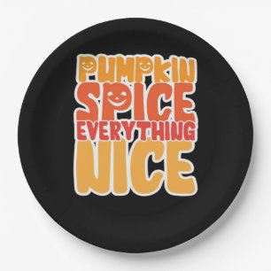 Pumpkin Gewürze alles Schöne lustige Halloween Ess Pappteller