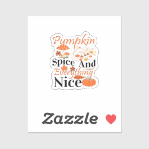 Pumpkin Gewürze und alles Gute Niedlich & Funny Me Aufkleber