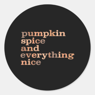Pumpkin Gewürze und alles Nötige Schöne Herbst Runder Aufkleber