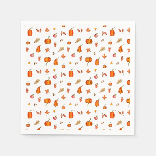 Pumpkin Gewürzfarbe Serviette (Vorderseite)