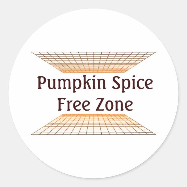 Pumpkin Gewürzfreie Zone Runder Aufkleber (Vorderseite)
