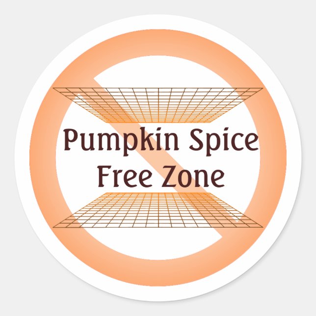 Pumpkin Gewürzfreie Zone Runder Aufkleber (Vorderseite)