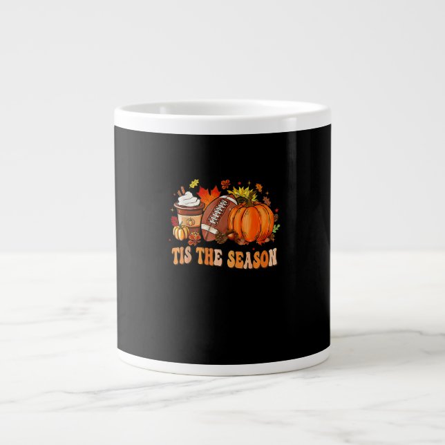 Pumpkin Gewürzfußball der Jahreszeit Jumbo-Tasse (Vorderseite)