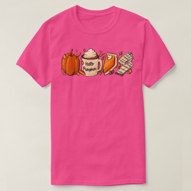 Pumpkin Gewürzkaffee Latte Herbst Herbstsaison Hel T-Shirt (Design vorne)