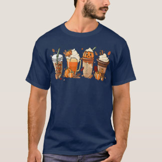 Pumpkin Gewürzkaffee Latte Herbst Herbstsaison Saa T-Shirt