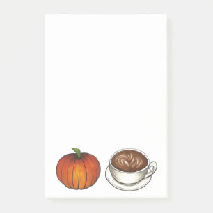 Pumpkin Gewürzkaffee Latte Post-It-Notes Post-it Klebezettel