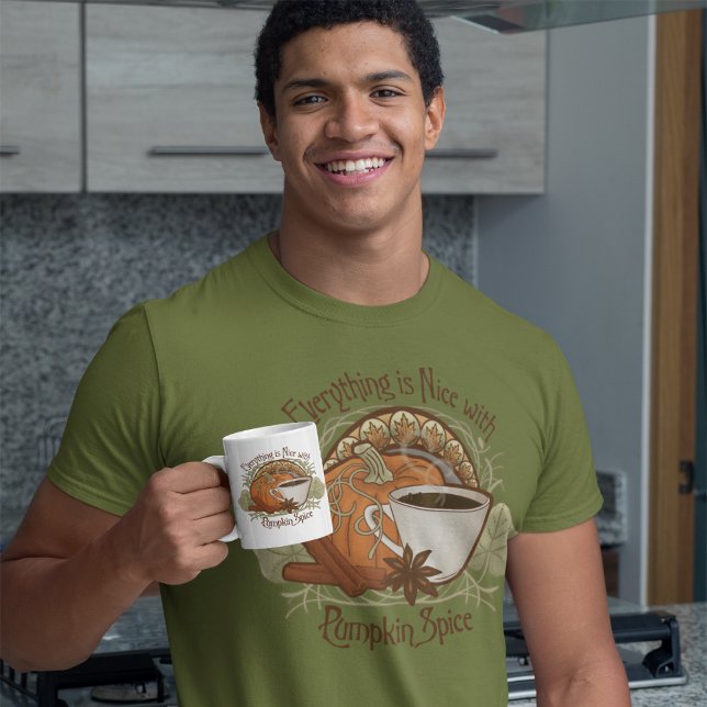 Pumpkin-Gewürzkaffee T-Shirt (Pumpkin Spice Coffee T-shirt - Vintage Style Design)