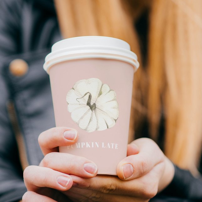 Pumpkin Gewürzpumpen | Weiß & Rosa Pappbecher (Von Creator hochgeladen)