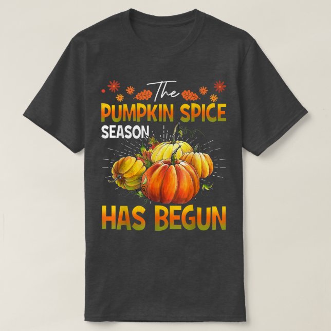 Pumpkin Gewürzsaison hat begonnen Cute Herbst Herb T-Shirt (Design vorne)