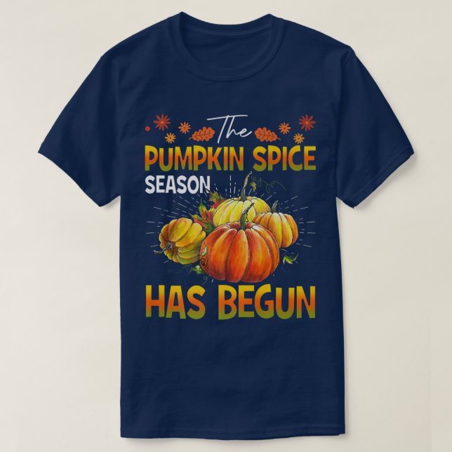 Pumpkin Gewürzsaison hat begonnen - Niedlicher Her T-Shirt (Design vorne)