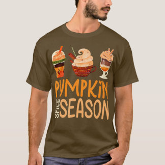 Pumpkin Gewürzsaison Herbst Niedlich Latte Hallow T-Shirt