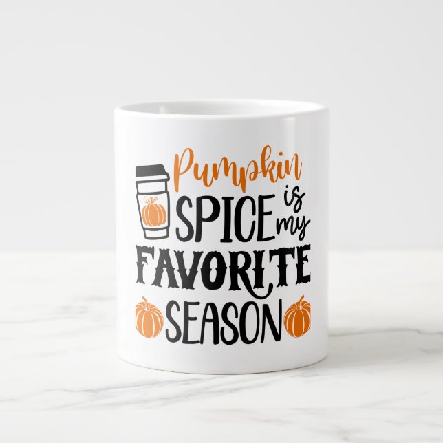 Pumpkin-Gewürzsaison Jumbo-Tasse (Vorderseite)