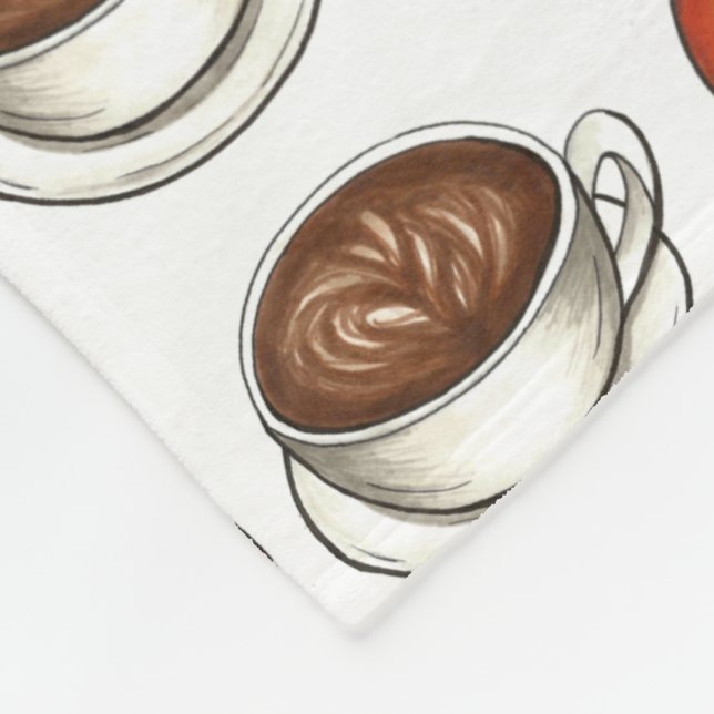 Pumpkin Gewürzsaison Kaffee Latte Herbst Herbst Fleecedecke (Ecke)