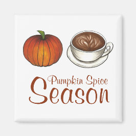 Pumpkin Gewürzsaison Kaffee Latte Magnet