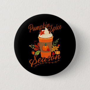 Pumpkin Gewürzsaison Latte Fall Saison Frauen Kind Button
