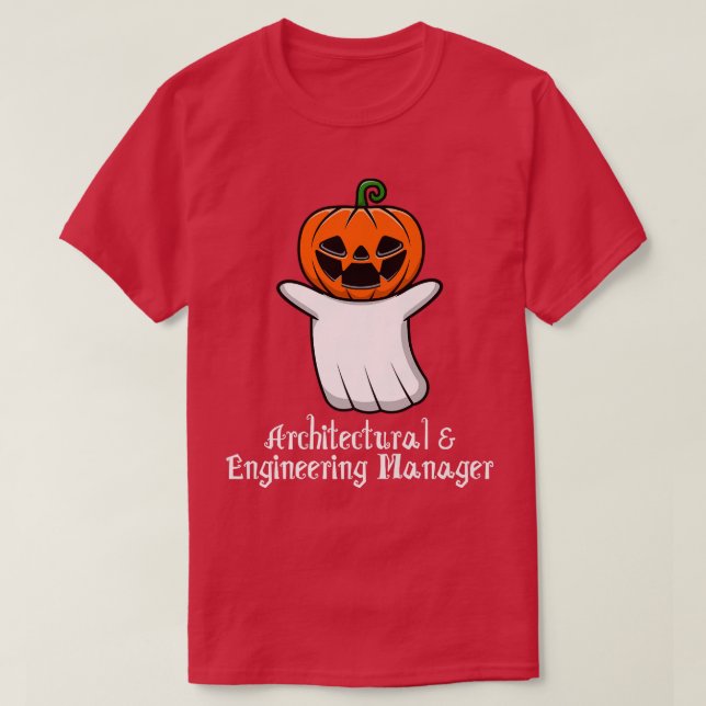 Pumpkin ghost Architectural & Engineering Manager T-Shirt (Design vorne)