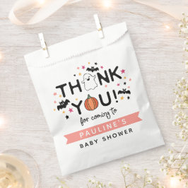 Pumpkin Ghost Pink Halloween Kinderdusche Danke Geschenktütchen