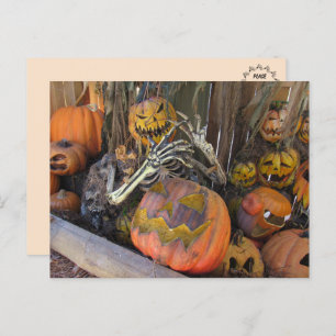 Pumpkin Ghoul Halloween Postcard Postkarte