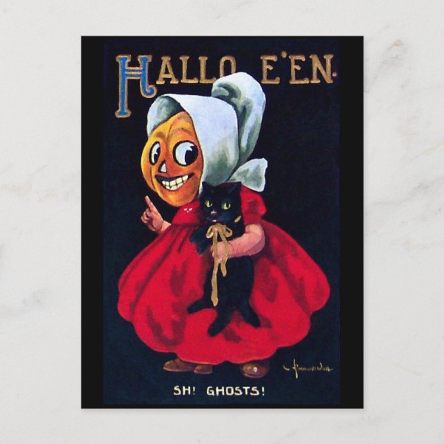 Pumpkin Girl Postkarte (Vorderseite)