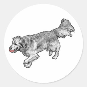 Pumpkin Glow Pup - Tasse Herbst Runder Aufkleber