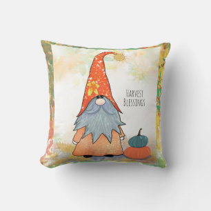 Pumpkin Gnome Throw Kissen