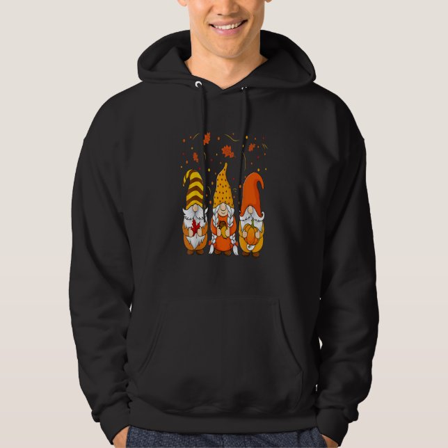 Pumpkin Gnomes Fall Autumn Cute Halloween Thanksgi Hoodie (Vorderseite)