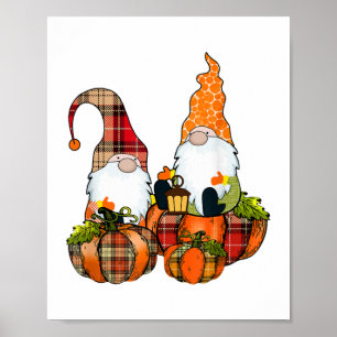 Pumpkin Gnomes Herbst Niedliches Halloween Poster