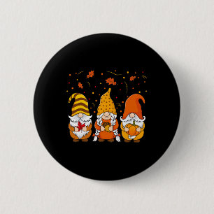 Pumpkin Gnomes Herbst Niedliches Halloween Thanksg Button