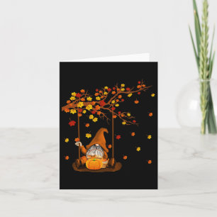 Pumpkin Gnomes Herbst Niedliches Halloween Thanksg Karte