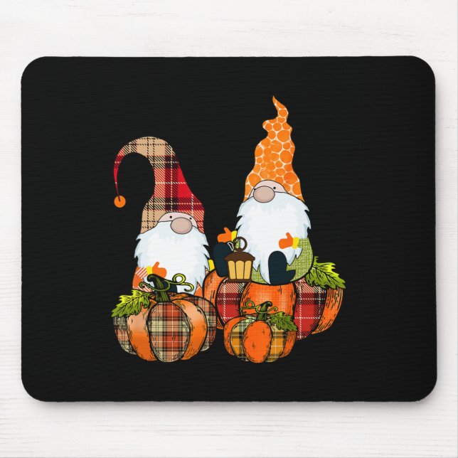 Pumpkin Gnomes Herbst Niedliches Halloween Thanksg Mousepad (Vorne)